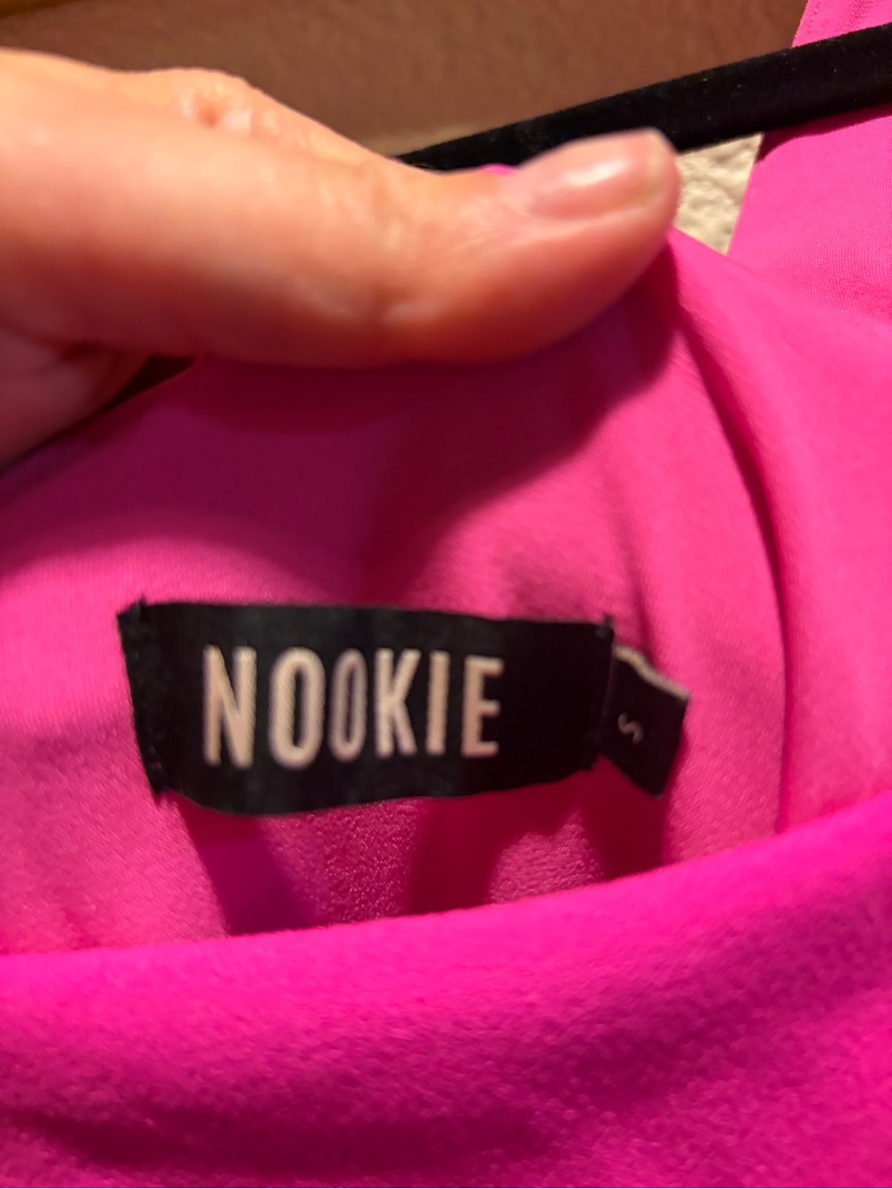 Nookie Hot Pink Midi Bodycon Square Neck Dress - Picture 3 of 4